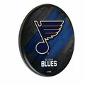 Holland Bar Stool Co St Louis Blues 13" Solid Wood Sign WSgnPBlkSTLBlu